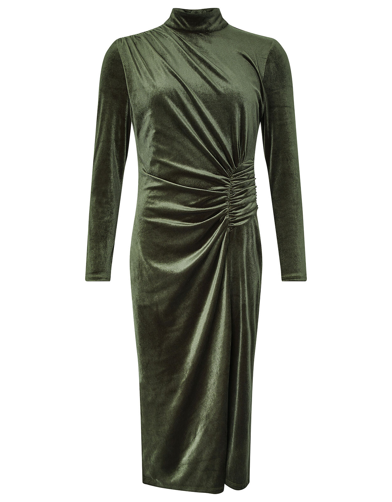 Caitlyn Velvet Long Sleeve Dress Green Dresses Monsoon ROI