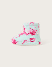 Unicorn Print Slipper Boots, Pink (PINK), large