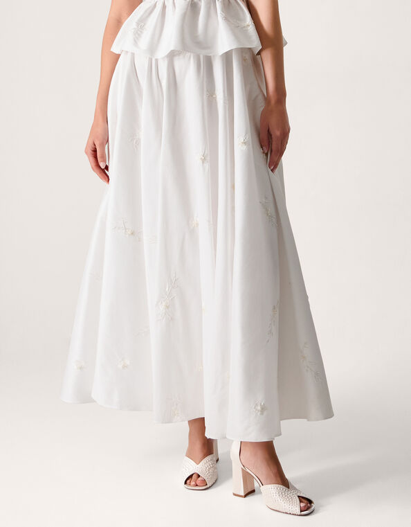 Eliza Floral Embellished Wedding Skirt, Ivory (IVORY), large