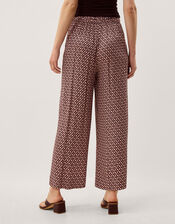 Netta Floral Print Wide Leg Trousers, Pink (PINK), large