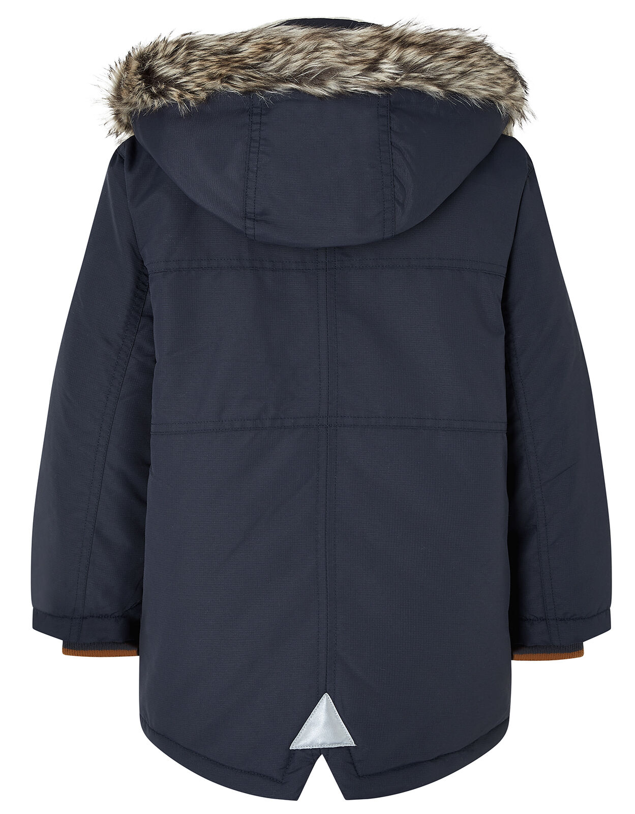 Boys Navy Parka Coat Blue