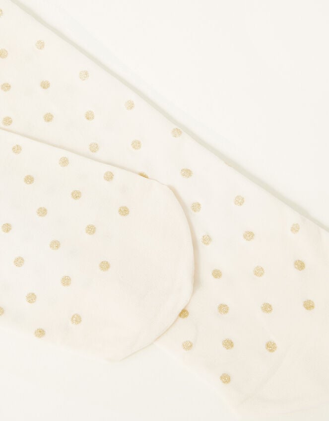 Baby Glitter Spot Tights, Gold (GOLD), large