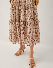 Leona Leopard Print Maxi Dress, Brown (BROWN), large