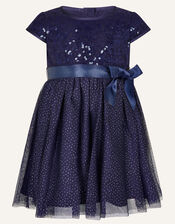 Baby Paige Sequin Dress, Blue (NAVY), large
