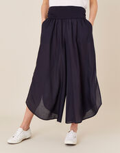 Split Side Jersey Trousers, Blue (NAVY), large