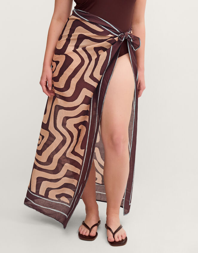 Callie Thorpe x Monsoon Wave Print Sarong, , large