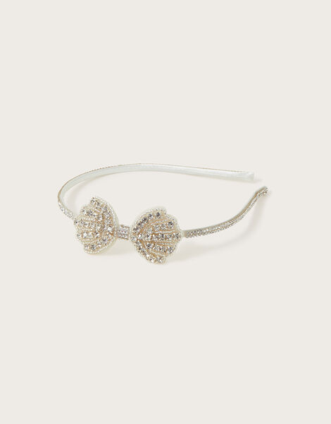 Diamante Bow Headband, , large