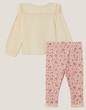 Baby Rosie Top & Floral Leggings Set, Pink (PINK), large
