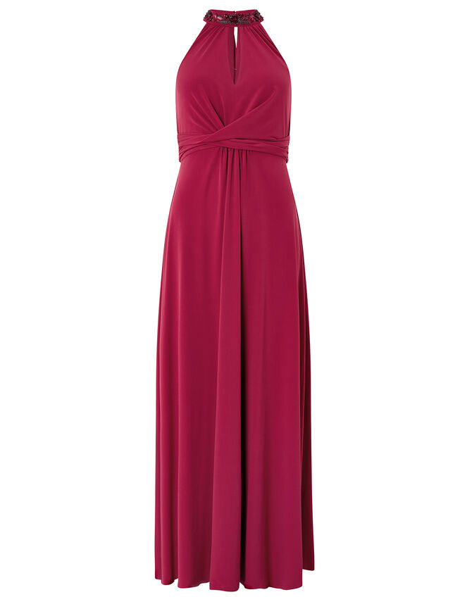 Izzie Embellished Jersey Maxi Dress, Pink (PINK), large