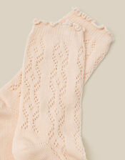 Frill Pointelle Socks, Ivory (IVORY), large