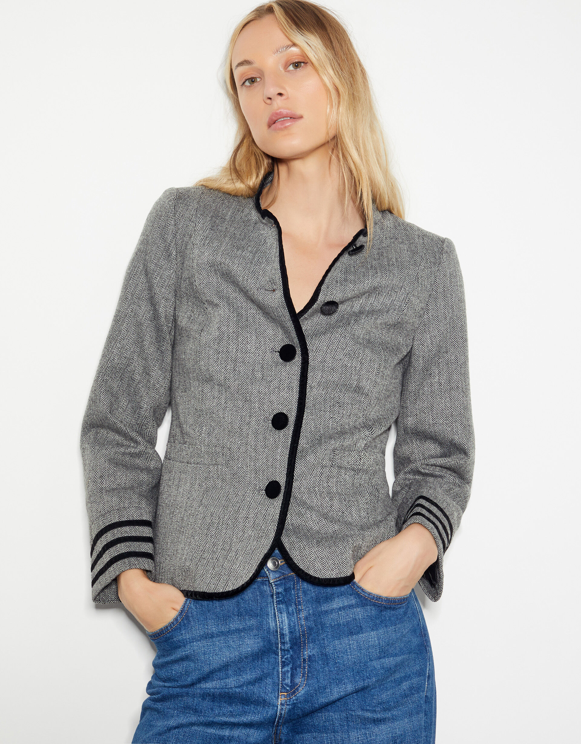 Willa Military Jacket Black Women s Jackets Monsoon Global