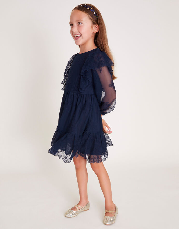 Victoriana Lace Dress Blue