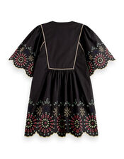 Scotch and Soda Broderie Mini Dress, Black (BLACK), large