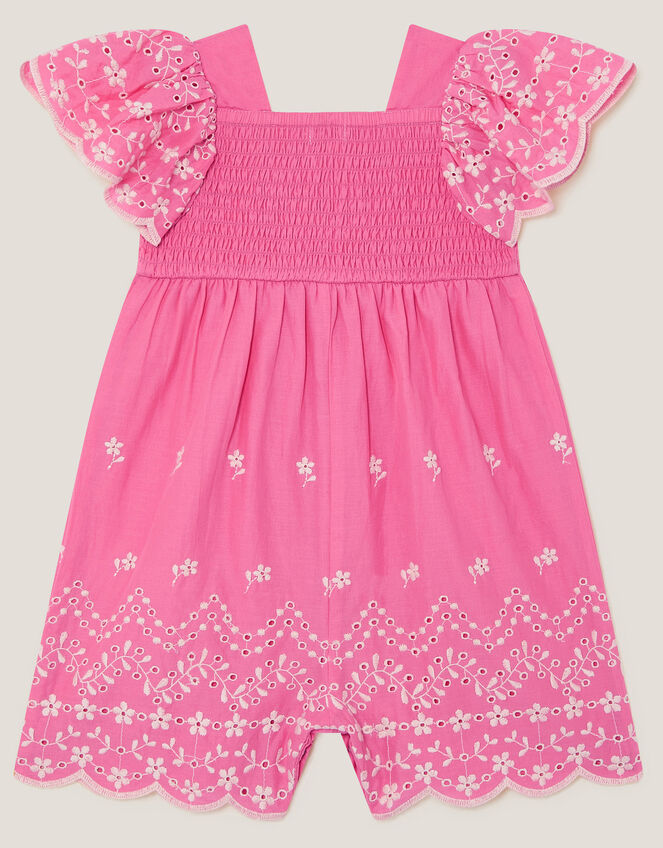 Baby Broderie Romper , Pink (PINK), large