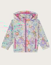 Floral Print Windbreaker Jacket, Multi (MULTI), large