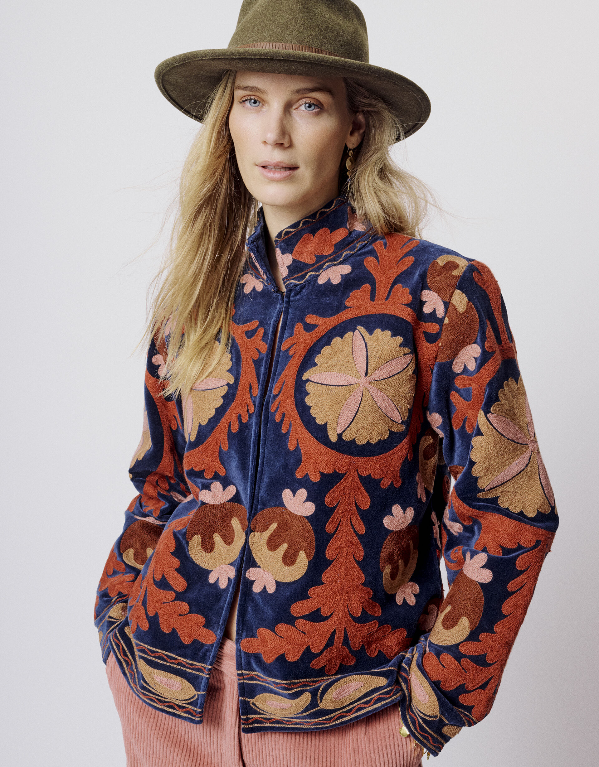 Moliin Claudia Embroidered Velvet Jacket, Multi (MULTI), large