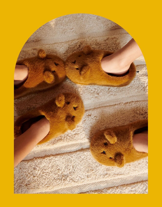 Liewood Bear Slippers, Brown (BROWN), large