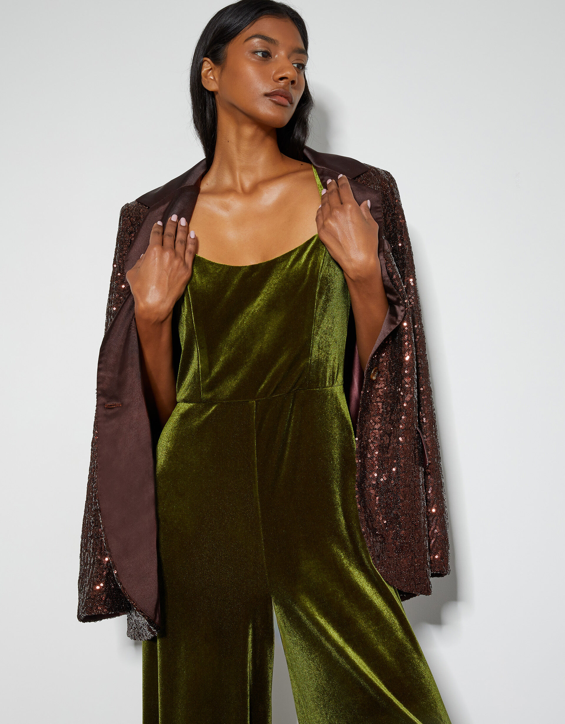 Monsoon green jumpsuit clearance