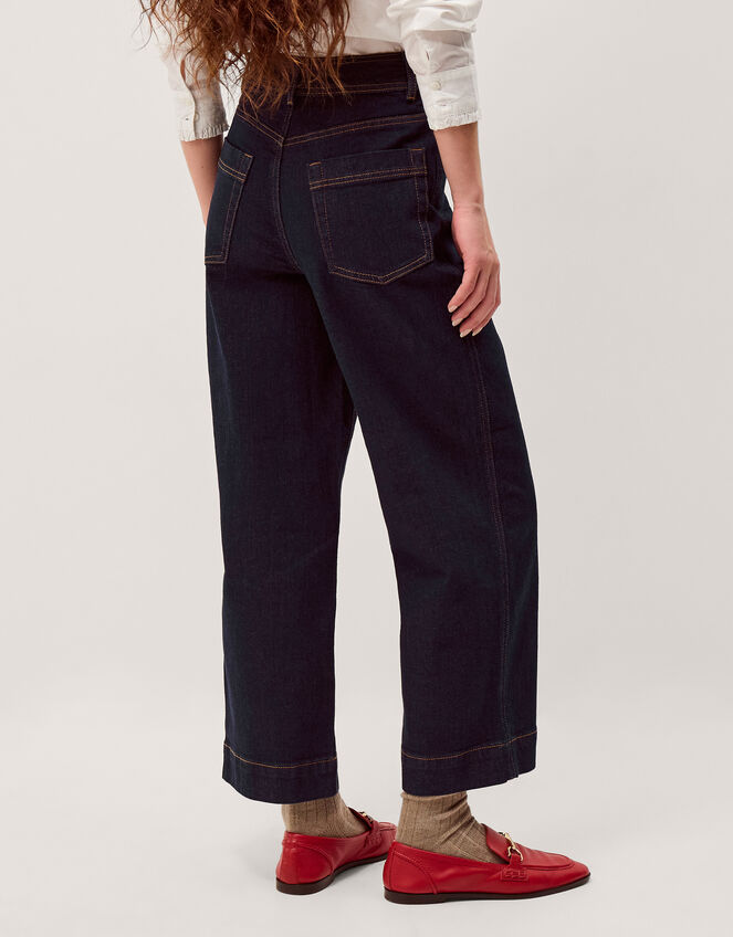 Hallie Regular Cropped Wide Leg Jeans, Blue (INDIGO), large