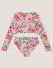 Floral Paisley UPF50+ Cropped Rash Vest Set, Multi (MULTI), large