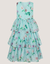 Calla Floral Organza Tiered Party Dress, Multi (MULTI), large