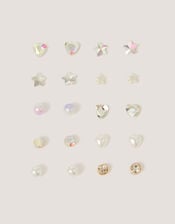 10-Pack Star & Heart Stud Earrings, , large