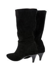 Caroline Suede Slouch Boots, Black (BLACK), large
