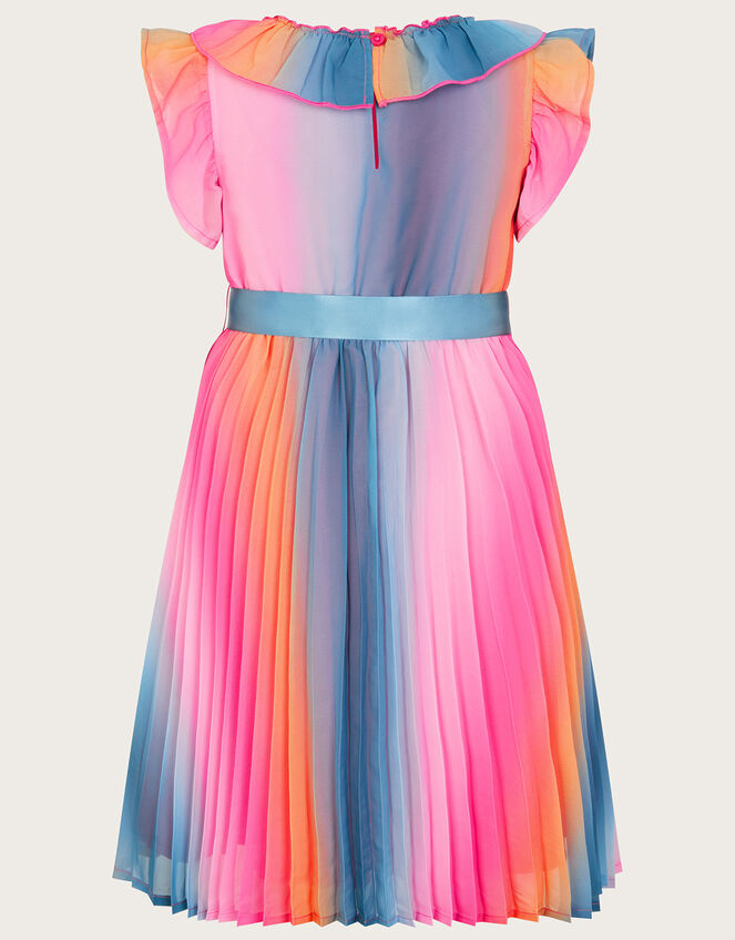 Pleated Ombre Swing Dress, Pink (PINK), large