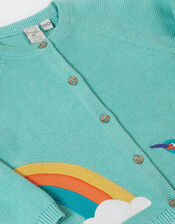 Frugi Colby Appliqué Cardigan, Blue (BLUE), large