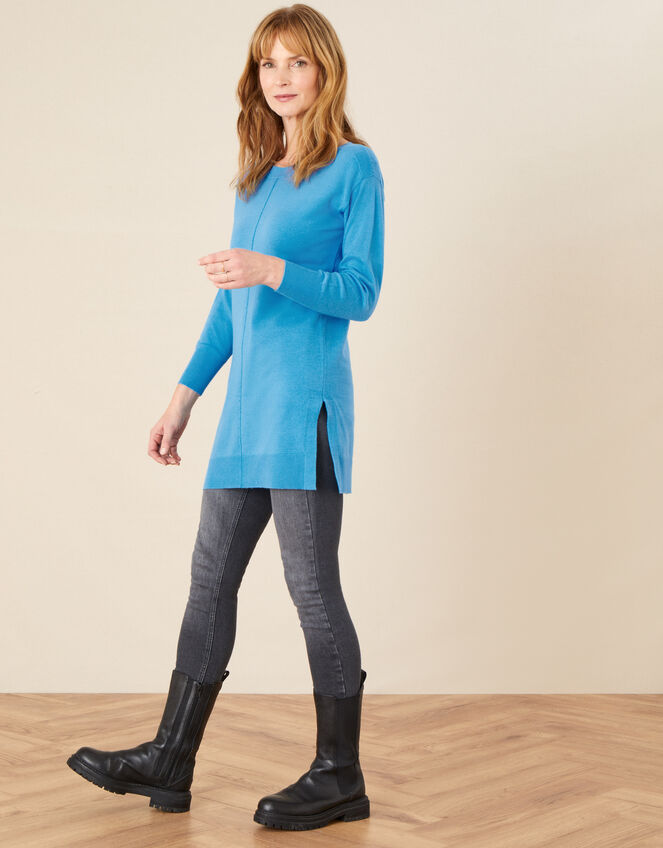 Longline Tunic, Blue (AQUA), large
