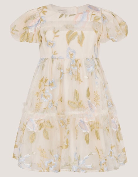 Baby Azalea Embroidered Ruffle Dress, Multi (MULTI), large