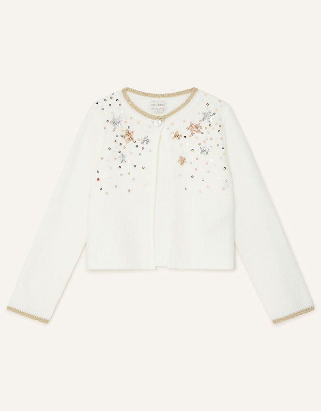 Sequin Star Bolero, Ivory (IVORY), large