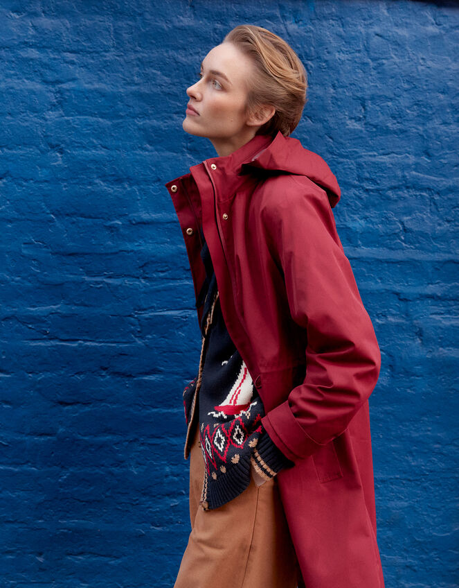 Ada Waterproof Raincoat, Red (BURGUNDY), large