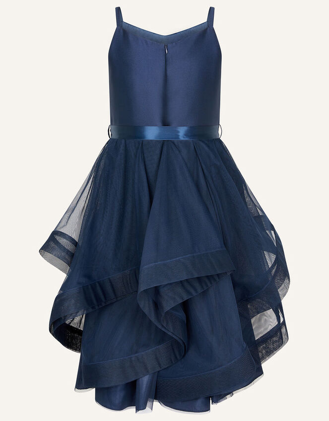 Sienna Ruffle Prom Dress, Blue (NAVY), large