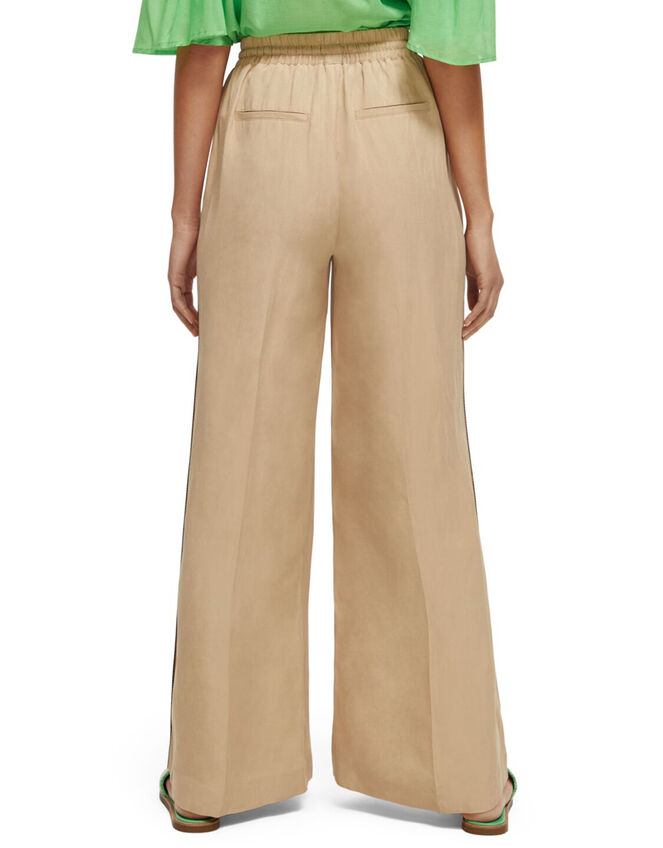 Scotch and Soda Hope High-Waisted Trousers Shorter Length, Natural (NEUTRAL), large