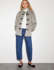 Dakota Faux Fur Duffle Coat, Mink (MINK), large