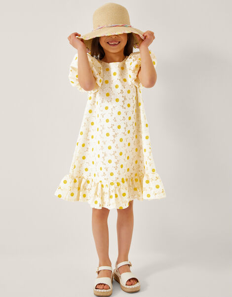Zaria Daisy Lace Swing Dress, Ivory (IVORY), large