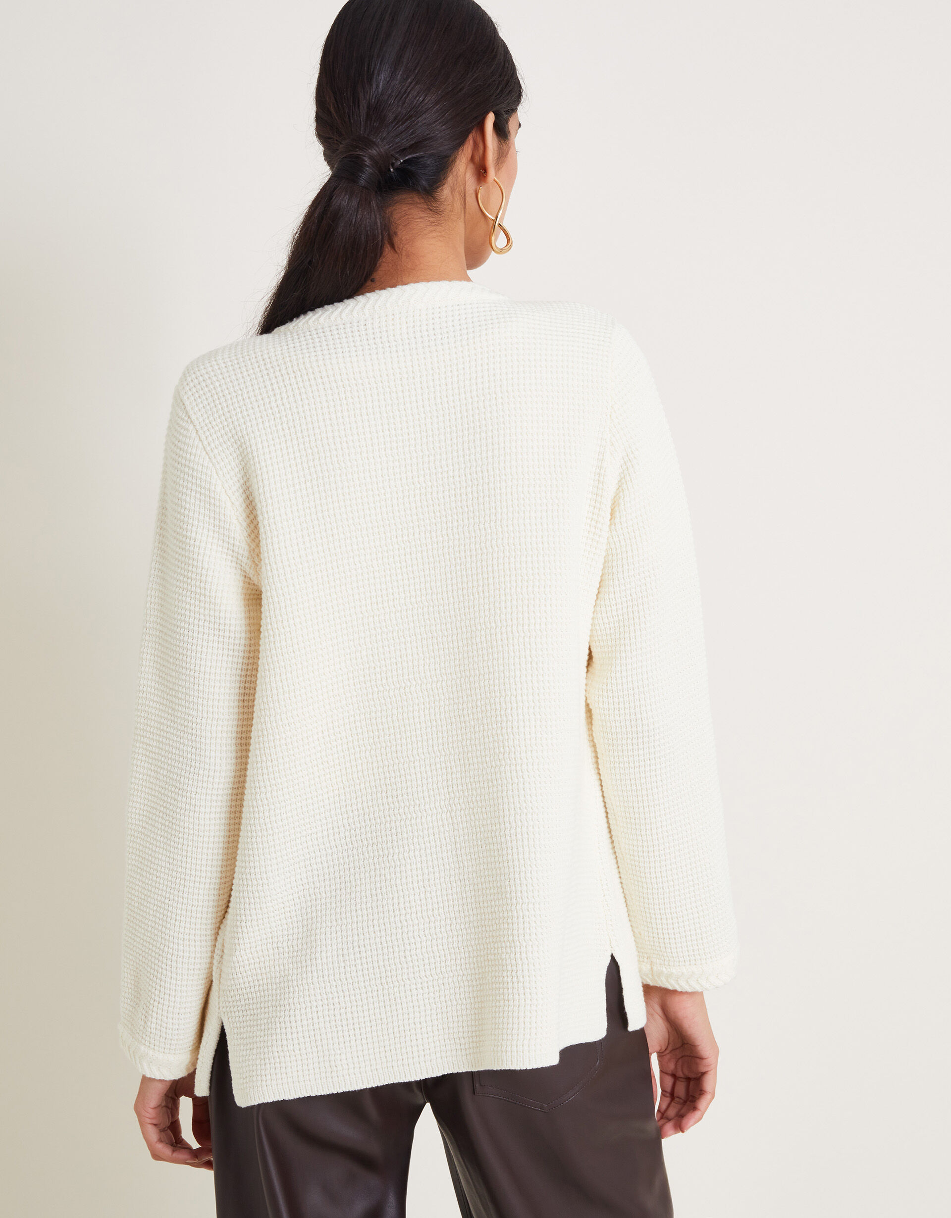Ivory open front cardigan sales