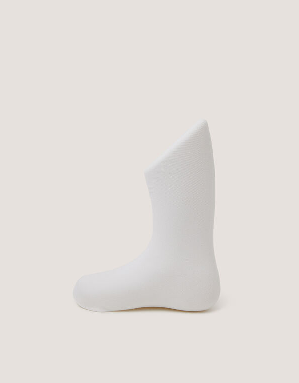 2-Pack Baby Plain Tights, White (WHITE), large