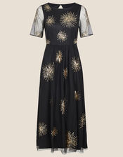 Edie Starburst Embellished Dress, Black (BLACK), large