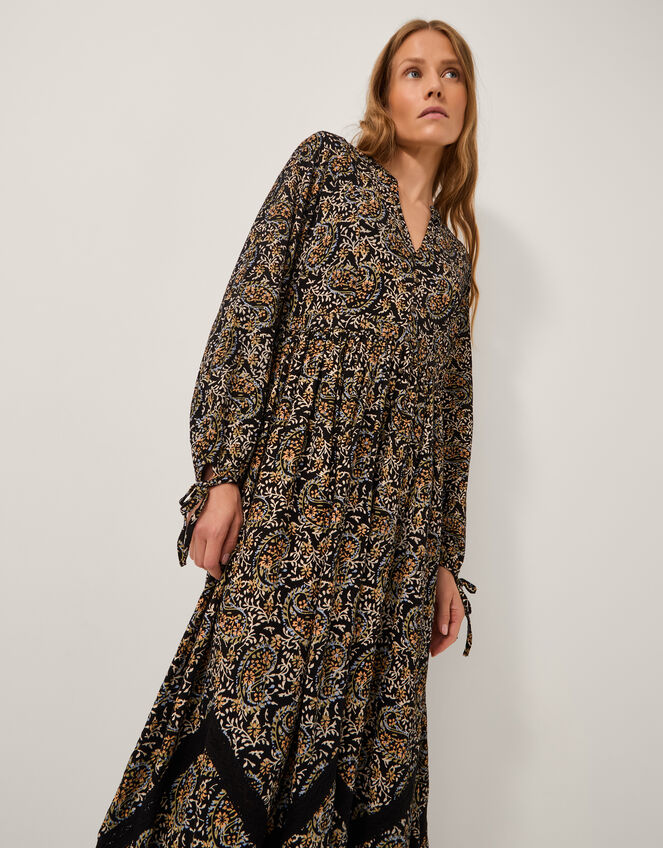 Mabel Floral Jersey Midi Dress, Blue (NAVY), large