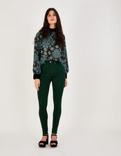 Suri Print Blouse in Sustainable Viscose, Black (BLACK), large
