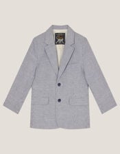 Pinstripe Cotton Blazer, Blue (BLUE), large