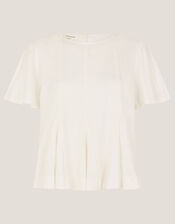 Tate Lace Trim Jersey T-Shirt, White (WHITE), large