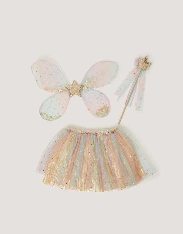 Sequin Rainbow Fairy Dress Up Set, , large