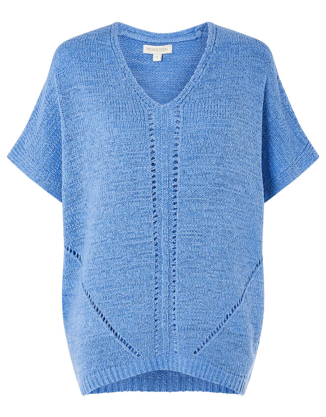 Tyla Tape Yarn Jumper, Blue (BLUE), large