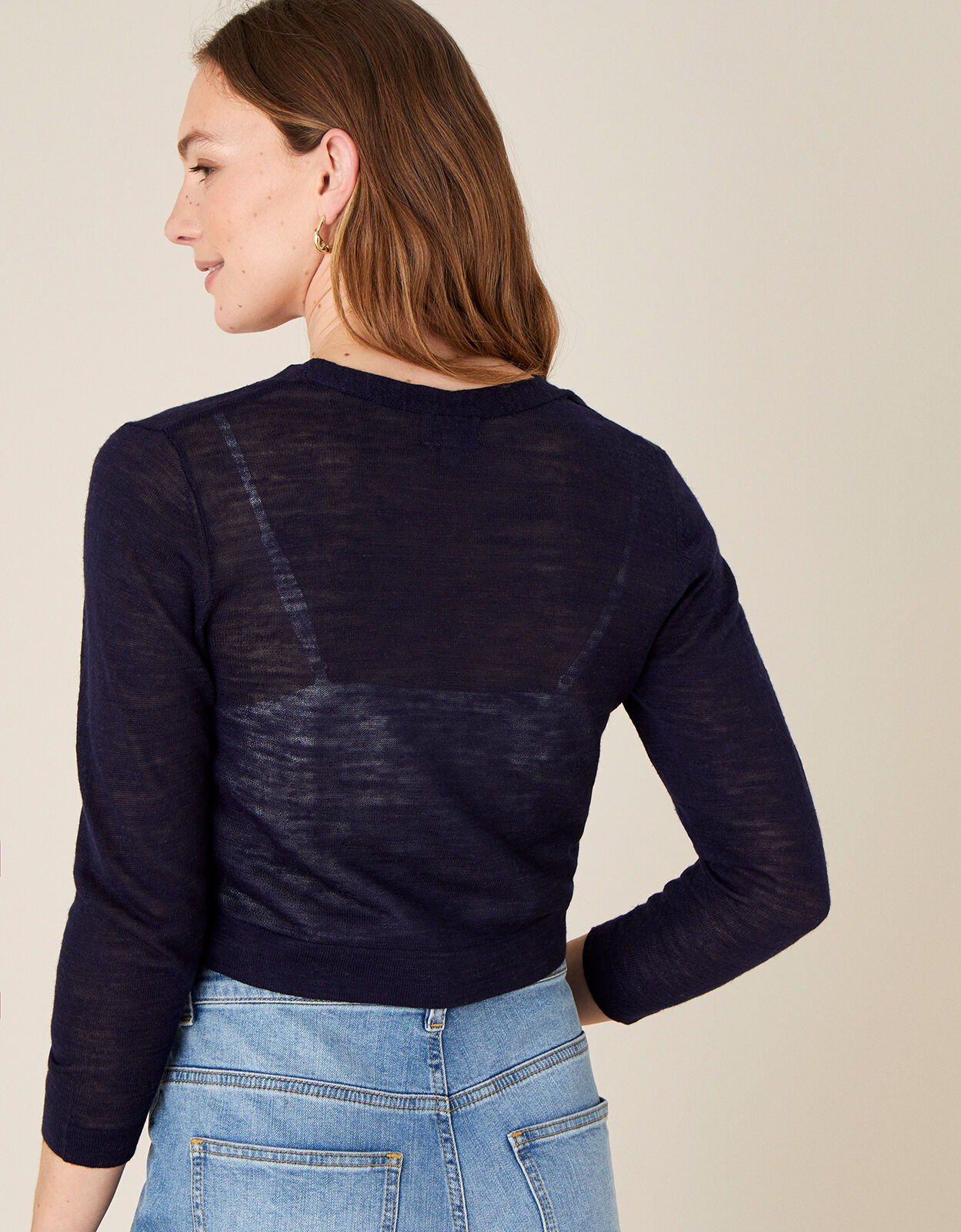 Monsoon navy shrug clearance