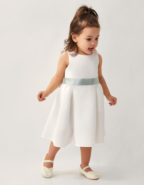 Baby Molly Scuba Bridesmaid Dress, Ivory (IVORY), large