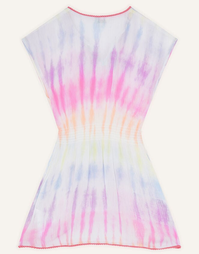 Rainbow Tie Dye Kaftan, Pink (PINK), large