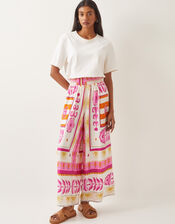 Tina Summer Floral Wide Leg Trousers, Pink (PINK), large